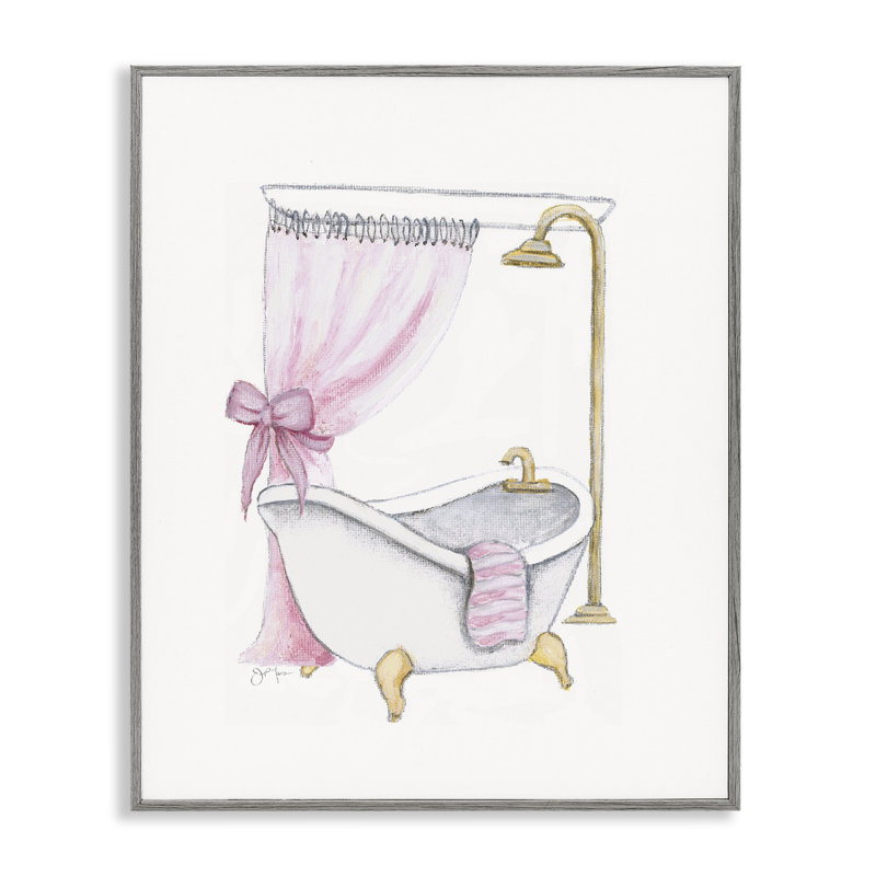 Giclée pour salle de bain Simple Glam, design par Janet Tava, H 20 po x l 16 po, Estampe numérique Farmhouse