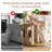 End Table, Sofa Side Table with Scratching Posts and Cat Bed-1522995753
