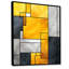 Jaune et gris géométrique Fusion 5 - art mural géométrique-137493602-137493603