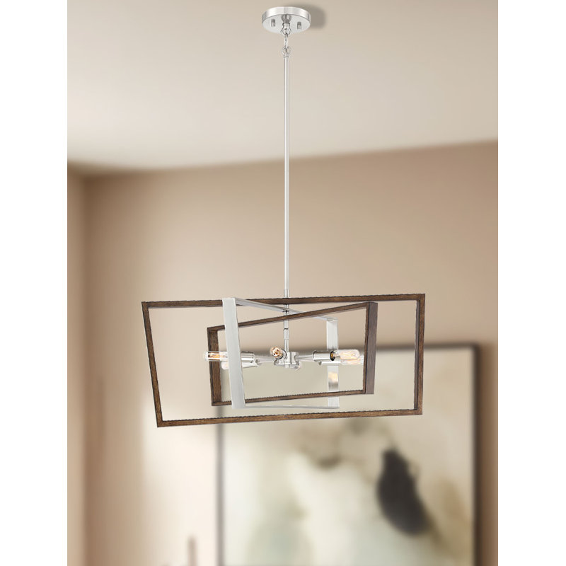 Krantz 6 - Light Dimmable Lantern Square / Rectangle Chandelier