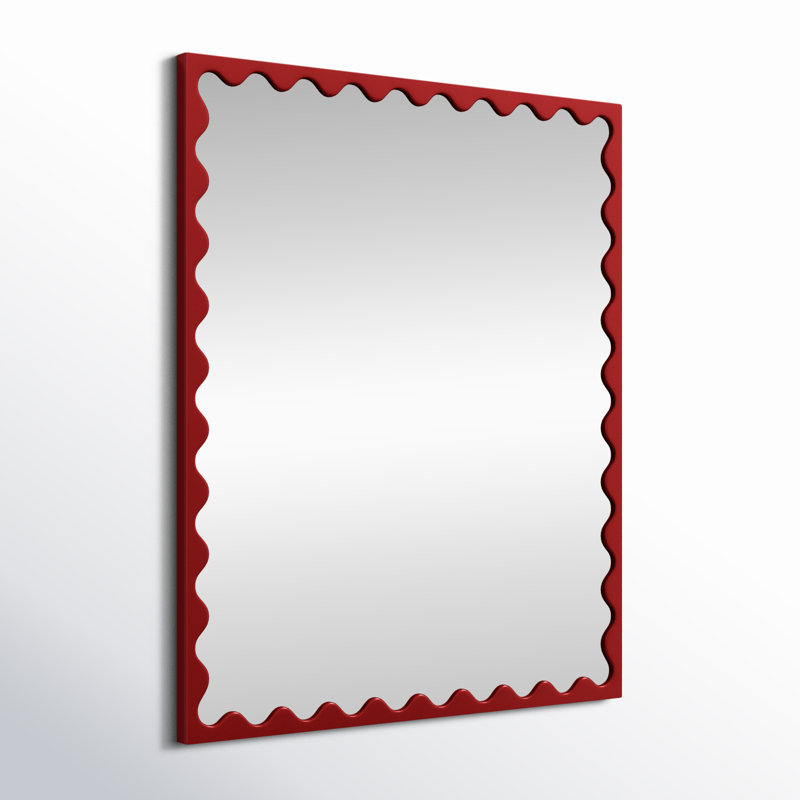 Ailee Rectangle Mirror, Burgundy