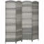 Paravent à 4 panneaux, écran d'intimité pliant de 6 pi de hauteur, cloison en bois autoportante tissée à la main pour bureau à domicile, chambre à coucher, gris mixte