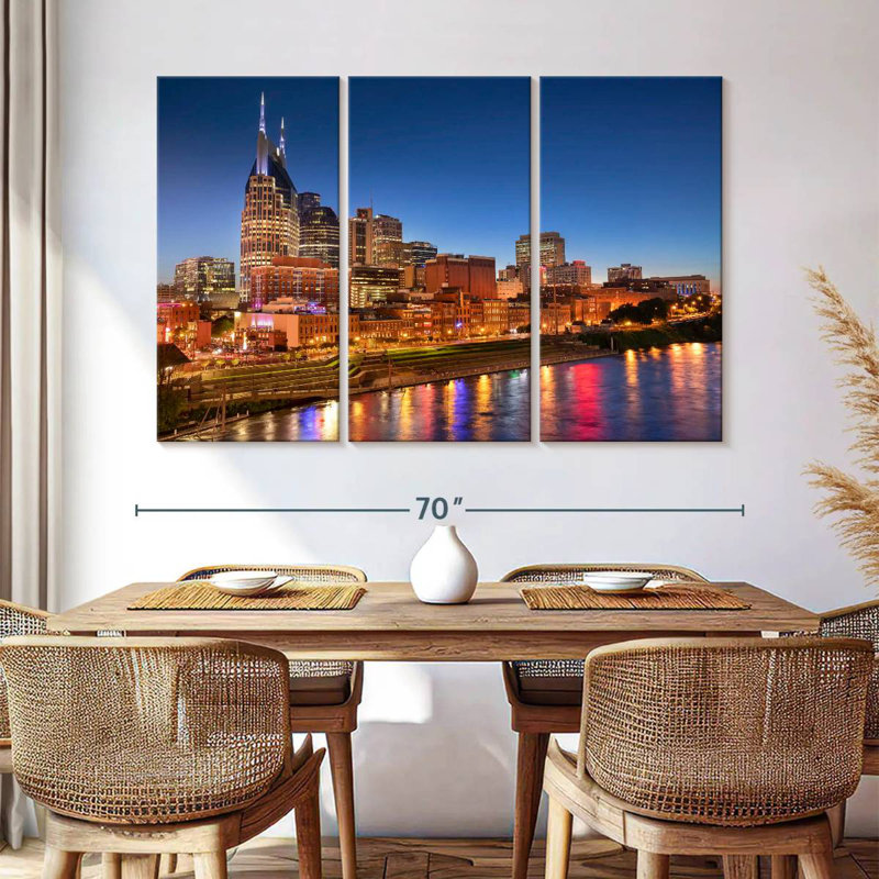 Sireci Downtown Nashville Lights, 42" H x 65" W