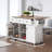 Kitchen Cart: With Rubberwood Flip-top, Interior Storage Shelves In Cabinet Doors, 5-wheel Design, Storage Cabinets And 3 Dining Drawers.-383450802