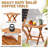 3 PCS Wood Outdoor Bistro Set With Coffee Table & Folding Chairs