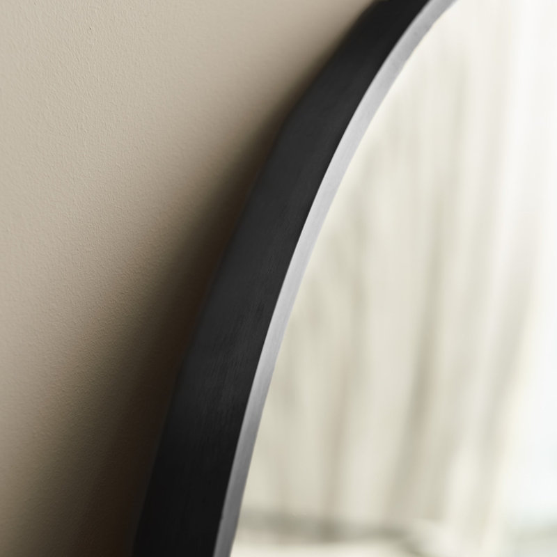 Symari Flat Floor Mirror, Black, 140 cm x 40 cm