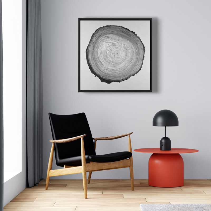 Décor d'arbres monochromes gris - rondins de bois gris