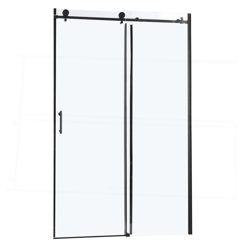 Paroi de douche coulissante simple H 48 po x H 76 po, Noir mat