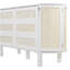 Lit escamotable double avec rangement caché et motif tissé moderne, blanc-127222829