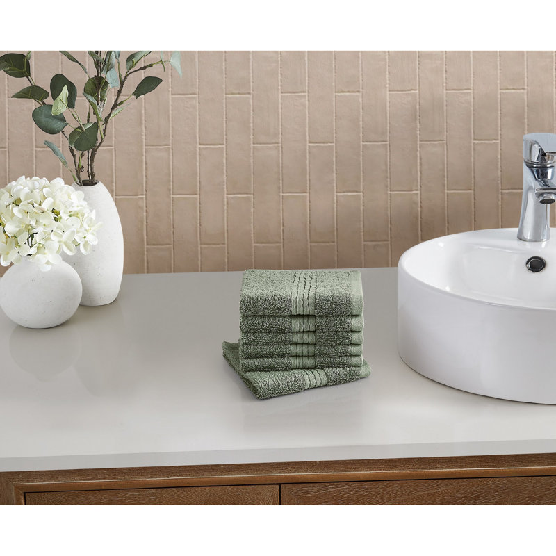 Cannon Cotton/TENCEL Towel Sets, Sage Green, 6