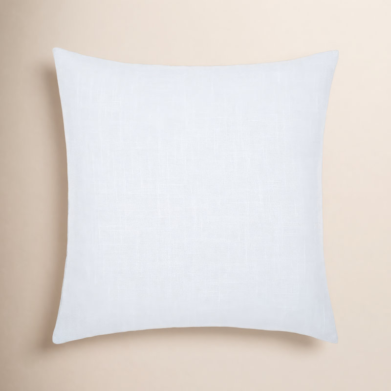 Decatur Embroidered Down Throw Pillow, 22" x 22", Pale Blue/Mustard/Dusty Pink, Down