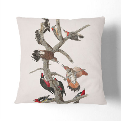 Collection Of Woodpeckers Square Throw Cushion