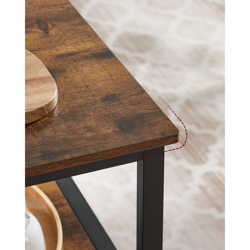 39.4'' W Kitchen Island, Brown/Black