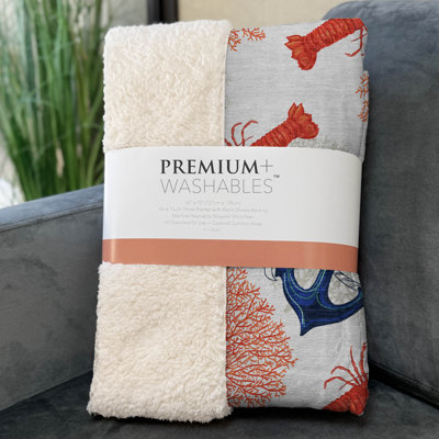 Addison Machine Washable Sherpa Throw Blanket