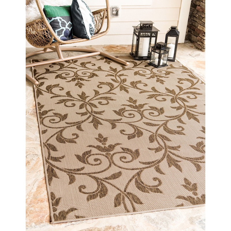 Couleur du parchemin pour tapis d'extérieur, Rectangle 5 pi 3 po x 8 pi