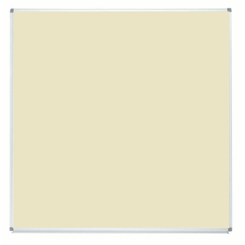 Tableau blanc mural, Blanc très luisant, Aluminium anodisé satiné clair, H 4 pi x l 4 pi