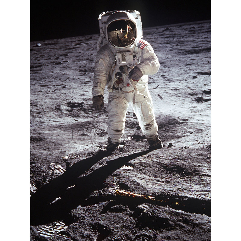Apollo 11 Astronaut Aldrin Armstrong Moon Landing by NASA - No Frame Print