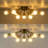 9 - Light Double Layer Glass Globe Sputnik Sphere Semi Flush Mount-739773358