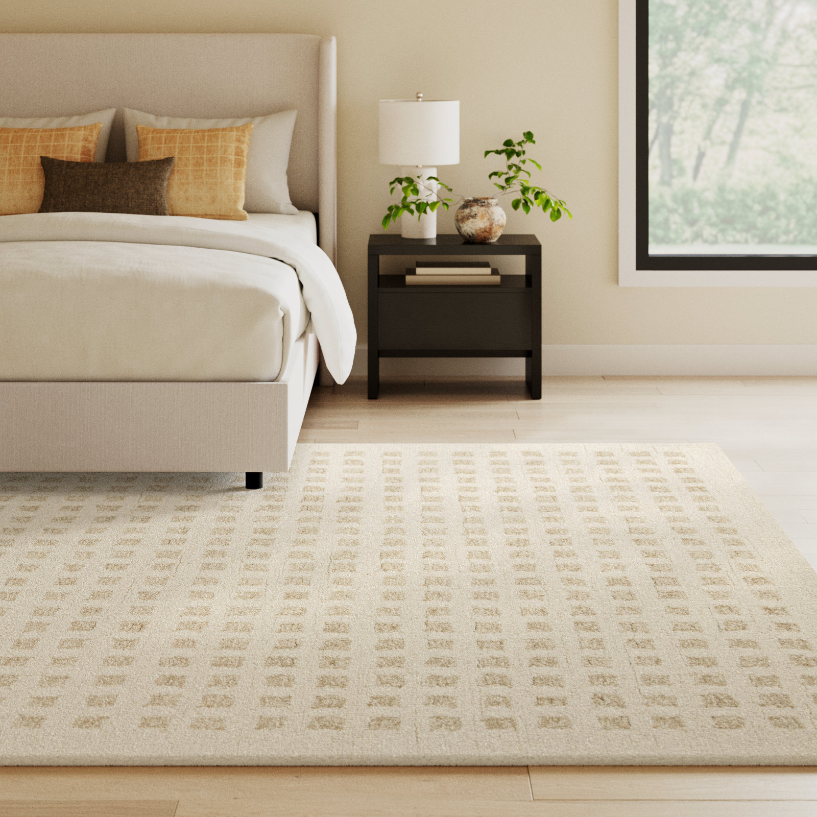 Chris Loves Julia x Loloi Polly Handmade Ivory/Natural Rug, Rectangle 9'3" x 13'