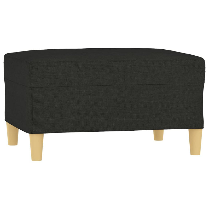  Tabouret de pieds en polyester noir 27,6 po x 21,7 po x 16,1 po, Polyester - noir, Naturel