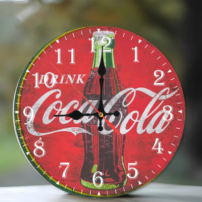 Horloge murale en bois 10 po, mouvement silencieux, à piles (piles AA non incluses), décor artistique, parfait pour les décorations