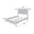 Antique Gray Queen Size Bed With Modern Style And Wooden Frame Bedroom Bed, Color, Panel Headboard, Rubberwood & Plywood