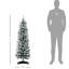 Arbre de Noël artificiel enneigé 5 pi, arbre de Noël mince avec branches réalistes et base