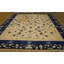 Tapis ivoire beige crème en laine noué à la main à motif floral antique