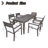 7-Piece Acacia Wood Outdoor Dining Set With Cushions, Patio Table And 6 Chairs-514284269