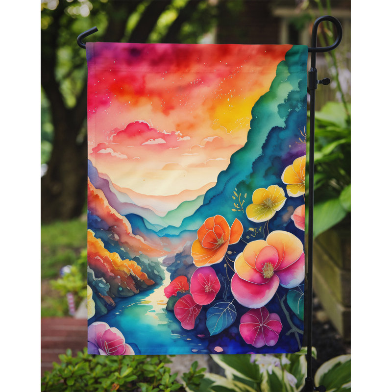 Drapeau de jardin double en polyester H 15,5 po x l 11,25 po