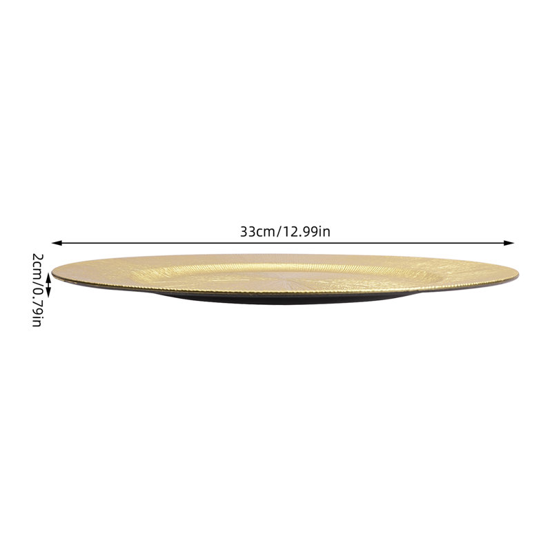13'' Round Charger (Set of 50), Gold