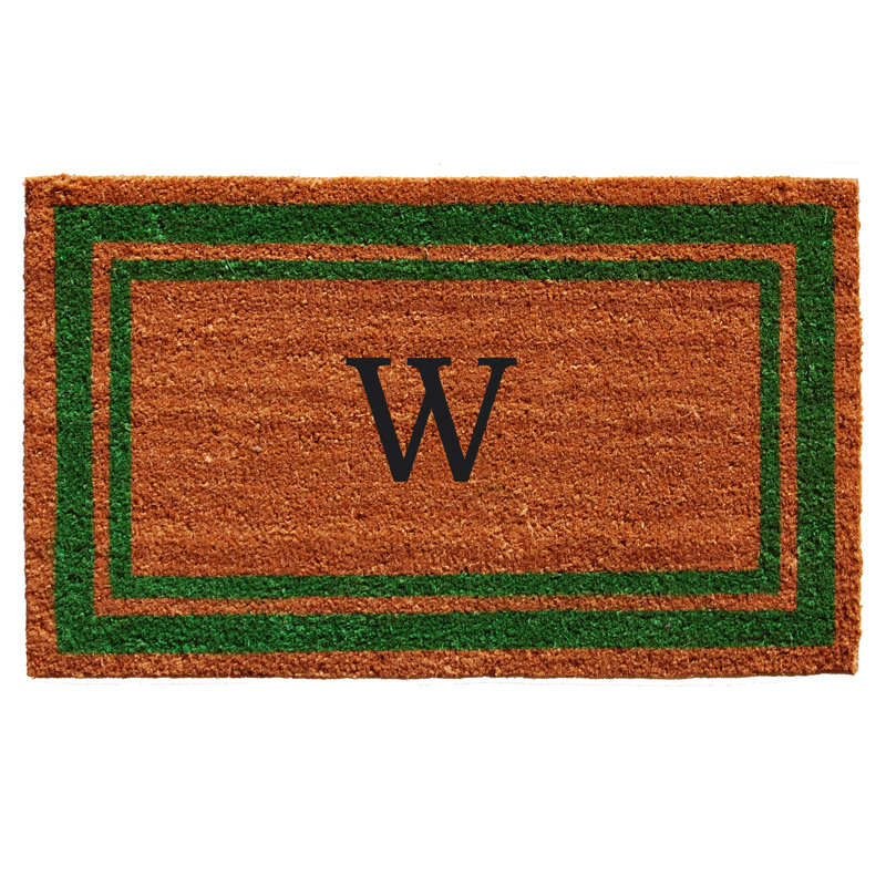 Tapis d'entrée antidérapant Stortz, Rectangle 1 pi 6 po x 2 pi 6 po, W, Vert / Brun