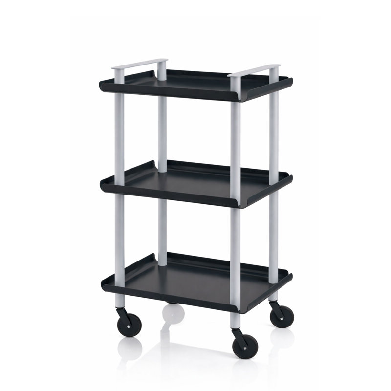 Zeigler Serving Cart, Grey, Black