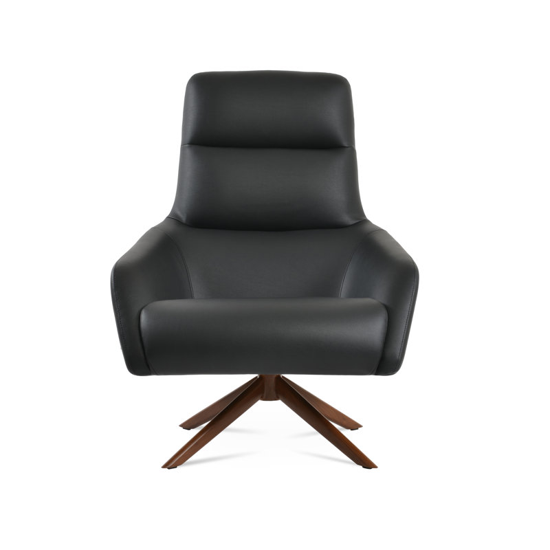 Fauteuil BRC Sword, Noir, Similicuir cannelle