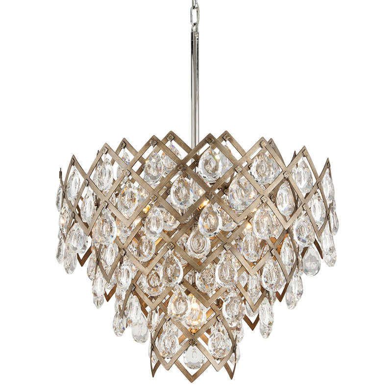 Vienna Bronze and Crystal 7-Light Tiered Chandelier