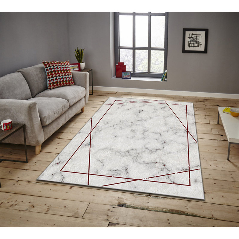 Luxurious Non-Slip Area Rug, 4.0 x 5.9 Feet, 100% Polyester, 740g/m² | Velvet Fabric with Digital Print | Easy-Clean Laminated Sponge Underside, Machine Washable | Perfect for Living Room, Bedroom & Home Decor
