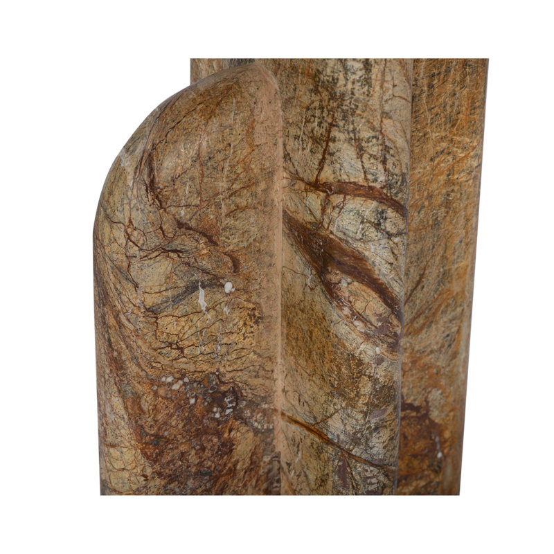 Table de bout Caral, Brun/rouge