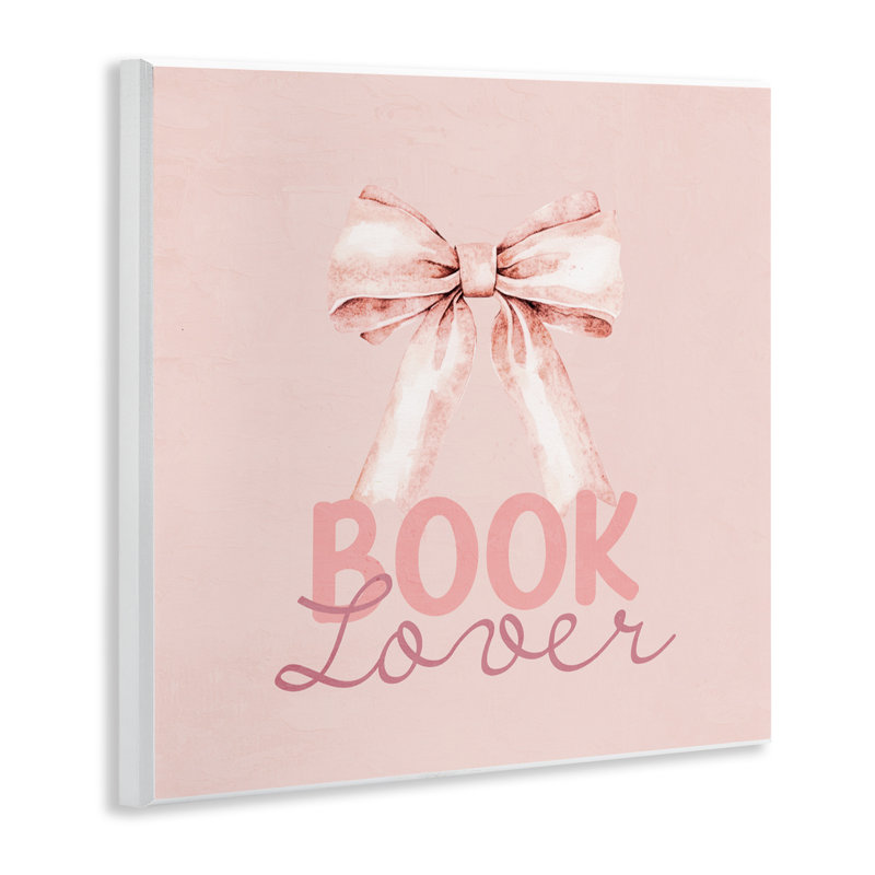 «Blush Pink Book Lover», plaque murale par Kim Allen