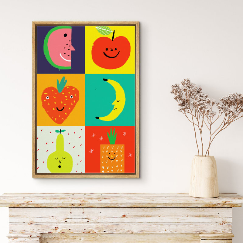 Abstraits fruits colorés, Naturel, H 24 po x l 16 po