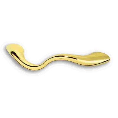 5" Fusilli Wavy Pull Polished Brass