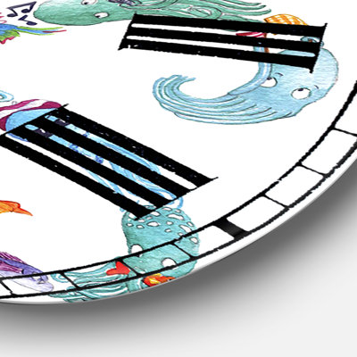 Octopus Made Of Octopus - Large Nautical & Coastal Wall Clock