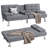 Cashten Single 65'' Upholstered Convertible Sofa-215414776