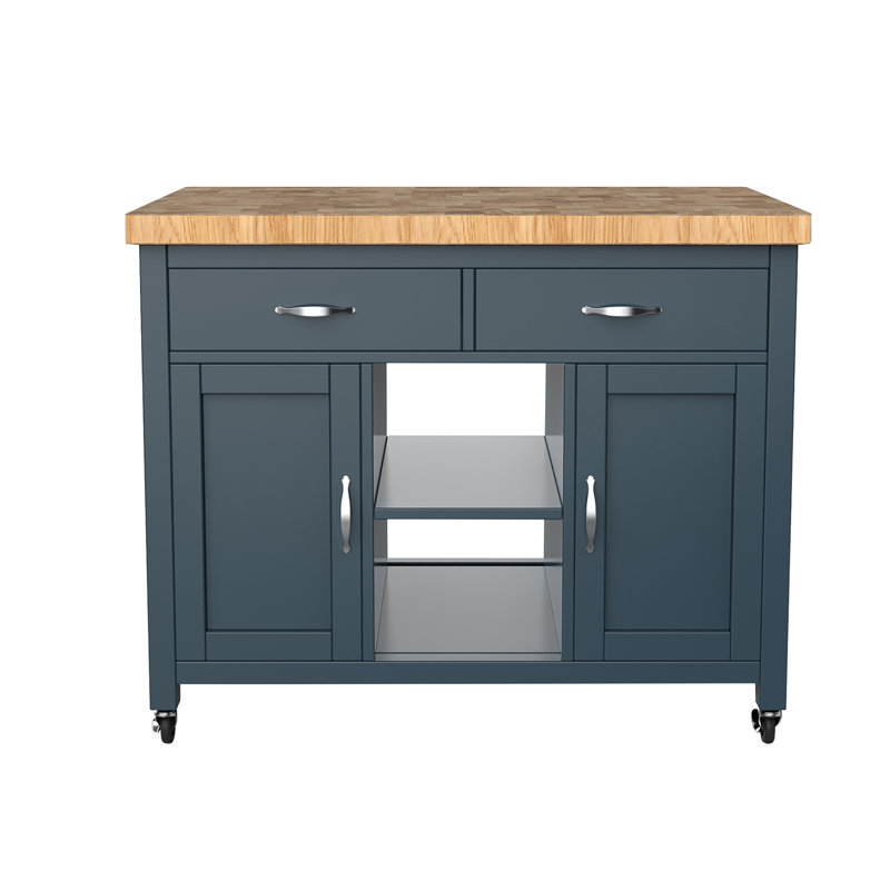 Dheeran Kitchen Island, Blue