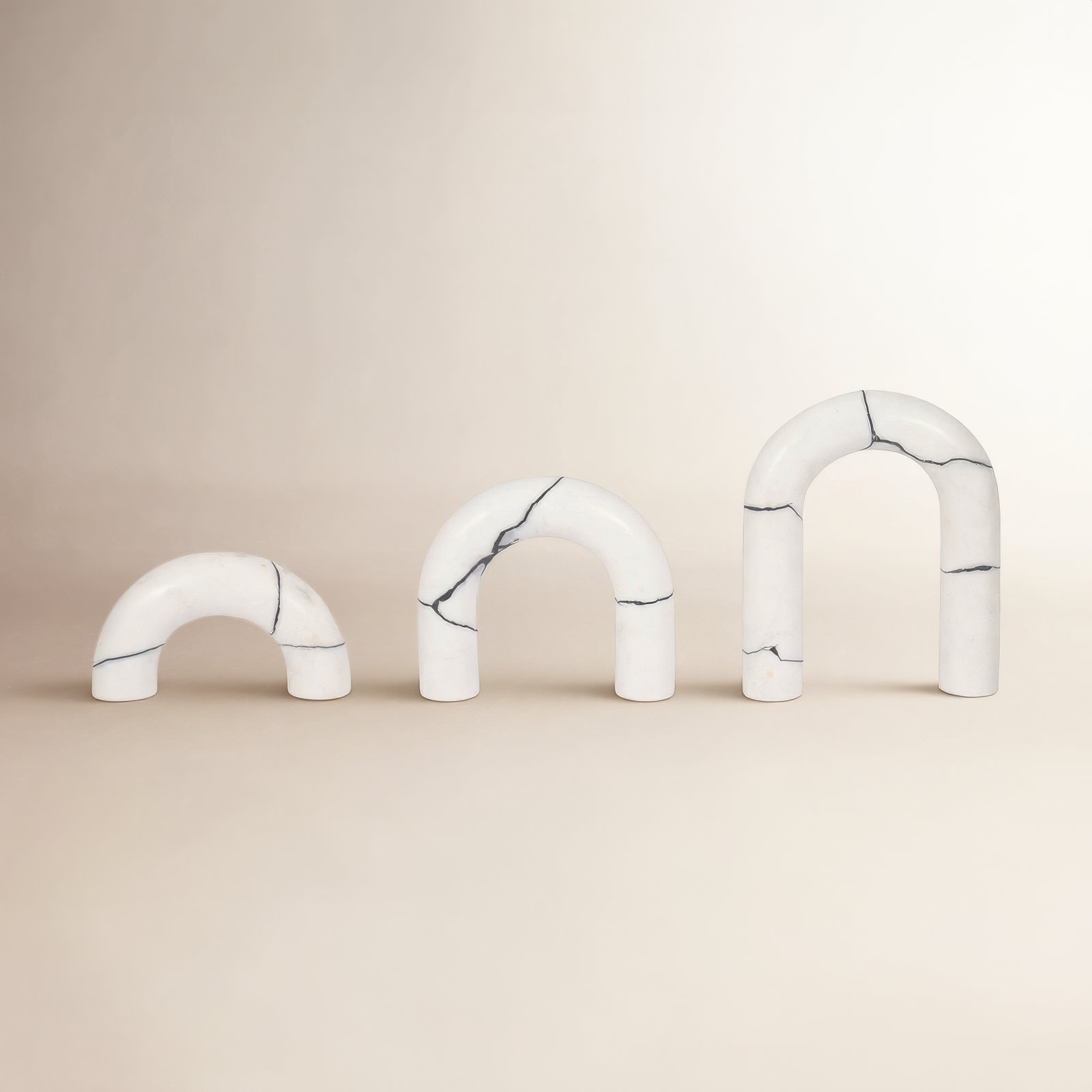 Ophira 3-Piece Genuine Marble Sculpture
