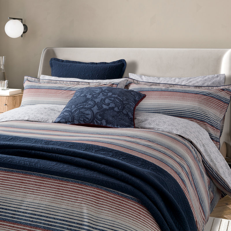 Stafford Cotton Duvet Cover Set, Double Duvet Cover + 2 Pillowcases
