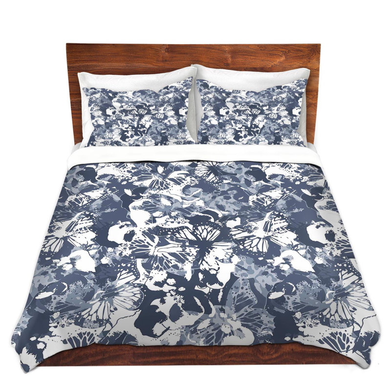 Ensemble de housse de couette papillons ii, 1 housse simple + 1 taie standard