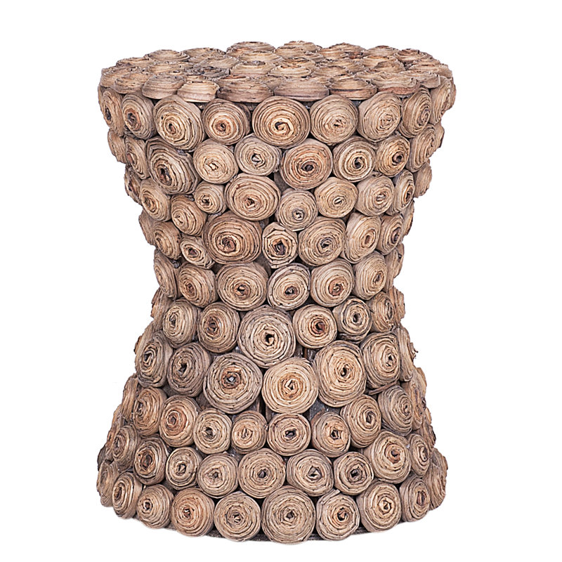 Bozrah Solid Wood Drum End Table