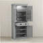 Armoire de cuisine de style moderne avec lumières DEL, tablettes de porte, tiroir et tablettes réglables-124437669