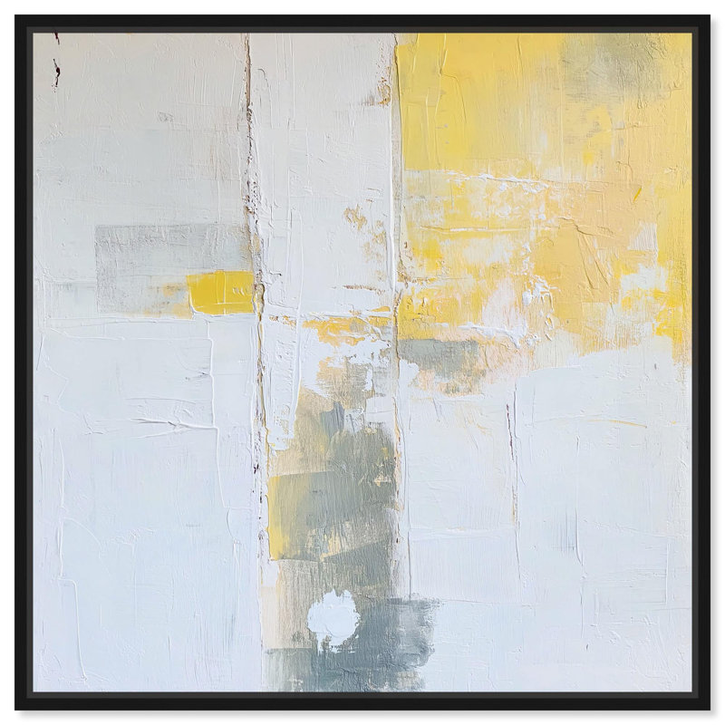 «Sunshine Ruins I Canvas Minimal Abstracts» par Art Remedy, Cadre flottant noir, H 31 po x l 31 po x P 1,8 po