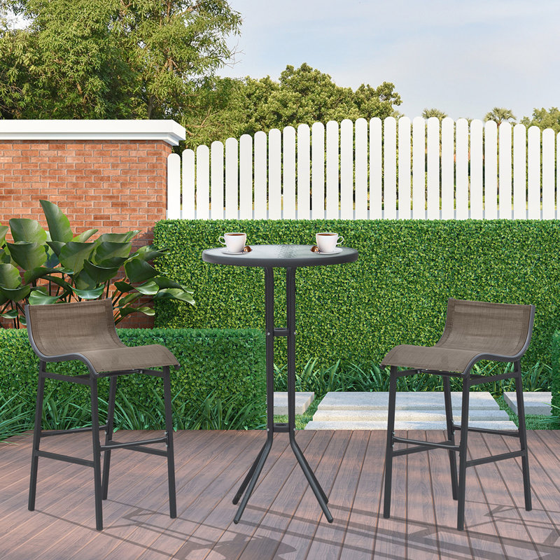 Outstanding Outdoor Bistro Set for Relaxing and Gathering, Durable and Stylish, Brown